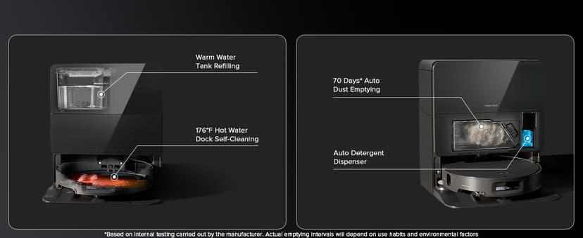 roborock Saros 10 Robot Vacuum and Mop, 22,000Pa Suction, AI Obstacle Avoidance, 3.14-inch Ultra Thin, Intelligent Dirt Detection, Zero Tangling Main Brush, Hot Water Mop & Dock Self Cleaning