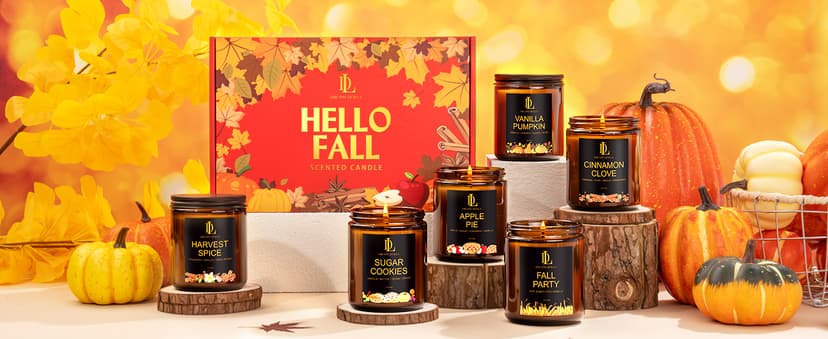 Fall Winter Candle | Sugar Cookies Scented Candle - Thanksgiving Home Decor, 7oz Winter Soy Candles with 50hr Burn Time, Holiday Thanksgiving Christmas Gifts for Women Men