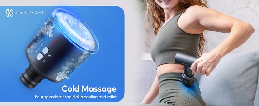 Targeted Temperature Control with Deep Percussion Massage for Muscle Warm-Up, Post-Workout Recovery, and Relaxation arboleaf Hot and Cold Massage Gun Deep Tissue, Percussion Muscle Massager B0CZP1D7CX