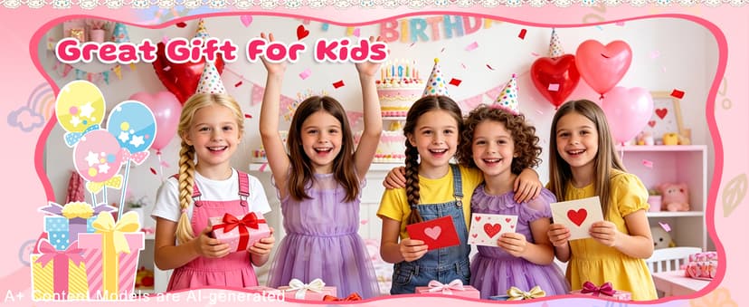 PinkSheep Little Girl Jewel Rings in Box, Adjustable, No Duplication, Girl Pretend Play and Dress Up Rings (24 Lovely Ring)