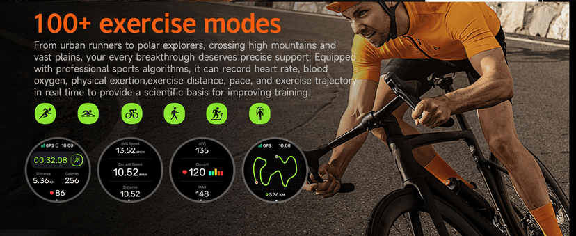 afoloery GPS Running Watch and Outdoor Smartwatch, AMOLED Display, Built-in LED Flashlight,Multisport GPS Smartwatch,5ATM Waterproof,Fitness Tracker up to 15 Days of Battery