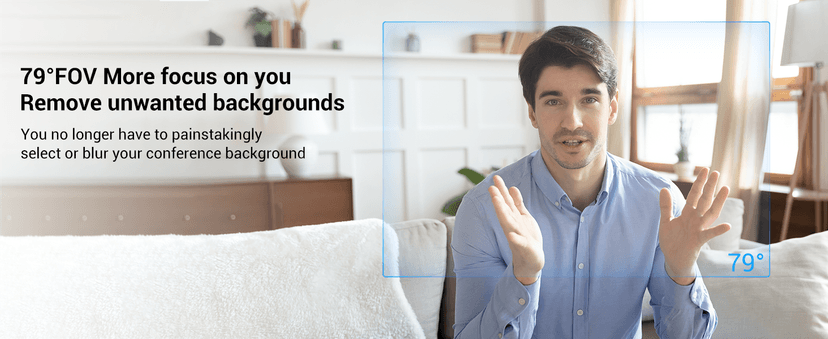 N newline 4K Webcam for PC, PDAF/CDAF Autofocus, 1080P@60FPS, 79° FOV, Auto Light Correction, 2 Noise Reduction Mics, Privacy Cover, USB-A, Streaming Camera for Skype, Teams, Online Meeting, NewEye 62