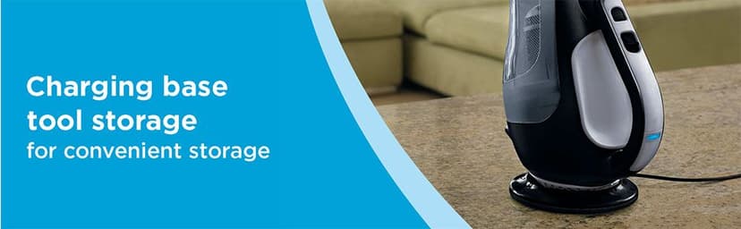 BLACK+DECKER dustbuster 20V Hand Vacuum Cordless Rechargeable, Car Vacuum Portable, Powerful Suction AdvancedClean Hand Vac with Extendible Crevice Tool, Flip-Up Brush and Charging Base (BDH2000L)