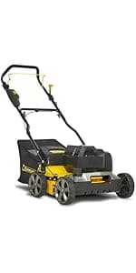 Artificial Turf Sweeper by Roll & Comb, Corded Electric Lawn Rake for Artificial Grass, Cool Gardening Gift, 25 Liter Leaf Collector, Model 302e, 19.8lb.