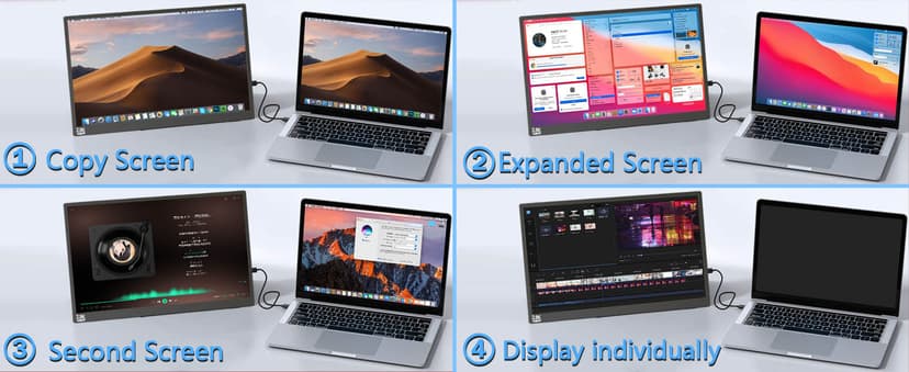 Viyivwine Portable Monitor Touchscreen 15.6" 2.8K Laptop Screen Extender 2880x1620,100Hz,100%sRGB,w/45° Adjustable Stand,mini HDMI USB-C Computer Display for Laptop PC Phone Mac