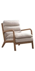 INZOY Accent Chairs with Ottoman Set, Modern Velvet Armchair with Adjustable Backrest, Comfy Lounge Chair for Living Room Bedroom, Beige