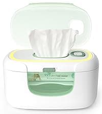 Wipe Warmer with Night Light, Fast and Even Heating, 4 Adjustable Temperature Modes, Baby Shower & Registry Must-haves, Grey Momcozy Baby Wipe Warmer, Innovative Spring Design,Large Capacity Dispenser B0FZKLFGJ1
