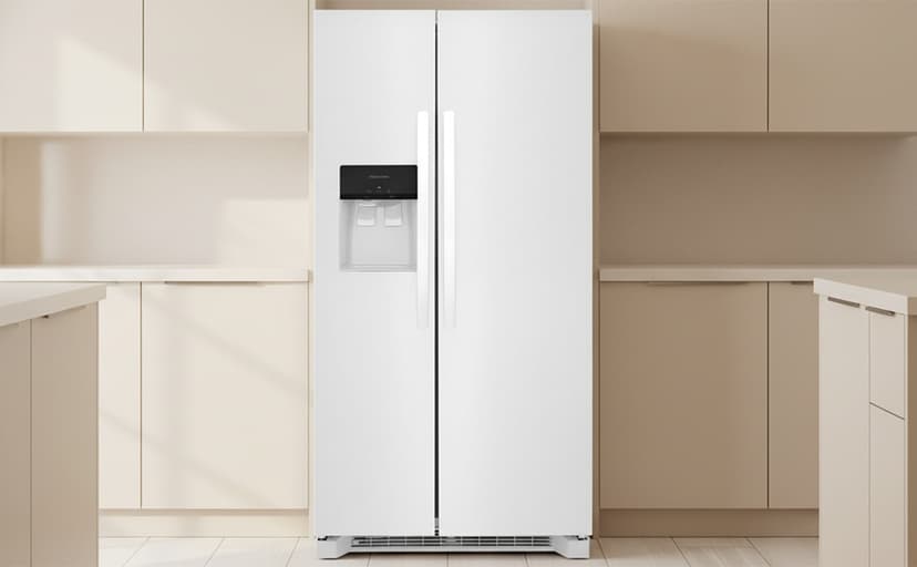 Frigidaire 22.3 cu. ft. 33 in. Side by Side Refrigerator in White, Standard Depth FRSS2323AW