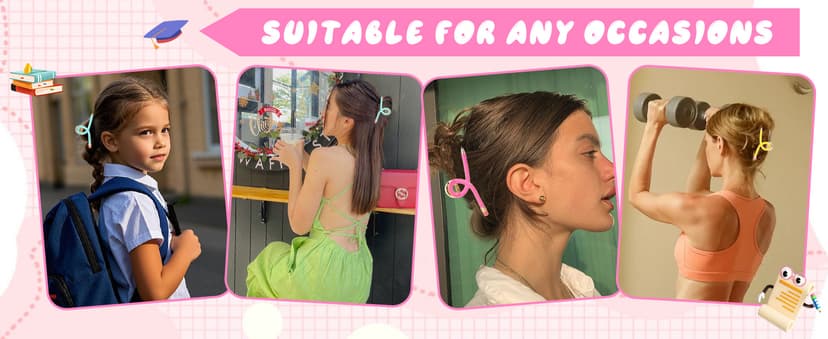 Back to School Jaw Barrettes Cute Teacher Appreciation Gift Accessories Party Costume Christmas YARIEW Pencil Hair Claw Clips for Women Thick Hair Clips for Teacher Gifts B0DSB6GNKS