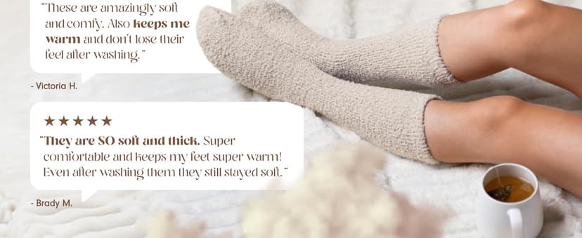 Unboxme Gifts Warm & Cozy Ultra-Luxe Cloud Sock for Women & Men - Super Soft Luxurious Fabric Sleep Socks