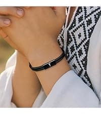 PEALICIOUS Cross Bracelet for Boys, Joshua Birthday Son Gifts for Teens B0FK4PJ31K