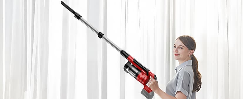 350W Cordless Vacuum Cleaner for Milwaukee M18 Battery, 35kPa Brushless Lightweight Stick Vacuum with 3 Mode Suction, 6 in 1 Stick Vacuum Cleaner with HEPA for Floor, Carpet, Car, Battery Not Included