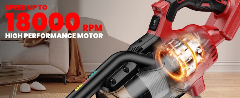 Cordless Vacuum for Miwaukee 18V Battery, 5 in 1 Lightweight Handheld Vacuum Cleaner with 500W Powerful Motor, 46 CFM Portable Hand Vacuum with Filtration HEPA for Floor, Carpet(Battery Not Included)