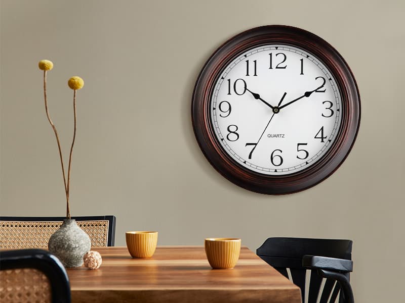 KECYET Wall Clock 10 Inch Battery Operated Silent Non-Ticking Wall Clock Vintage Retro Rustic Style Decorative for Bedroom Living Room Kitchen Home Office (Bronze)