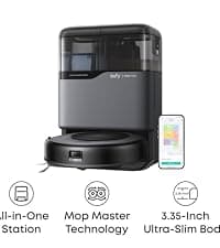 eufy L60 Robot Vacuum with Self Empty Station, Hair Detangling Technology, Up to 60 Days Hands Free Cleaning, 5,000 Pa Suction, Remove Hair, Dust