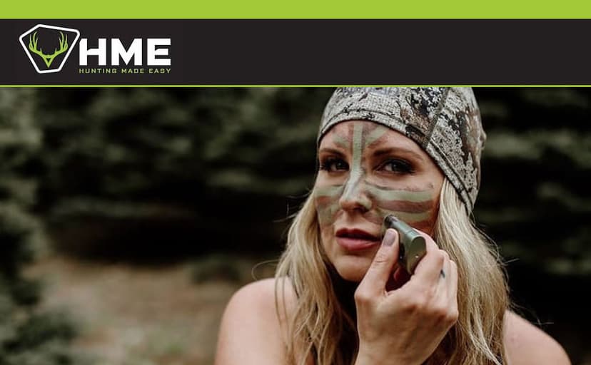 HME 3 Color Camo Face Paint "Mess-Free" Application Stick - Long-Lasting Easy-to-Use Concealment Makeup for Hunting