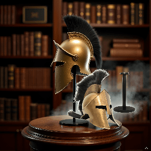 300 Spartan Helmet Medieval Armour King Leonidas Greek Spartan 300 Roman Helmet with Wooden Stand Rustic Vintage Home Decor Gifts