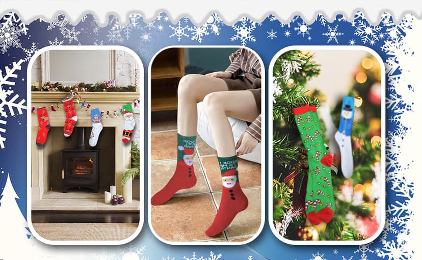 MarJunSep 15 Pairs Women's Christmas Socks Gifts for Women Adults Family Coworkers Cotton Holiday Socks Stocking Stuffers