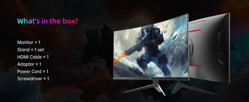 KTC 32 Inch 240Hz Curved Gaming Monitor, FHD 1080P 1500R HDR Gaming PC Monitor, FreeSync, Ultra-Fast 1ms Monitor for Gamer, 3500:1 Contrast, HDMI 2.0 x 2, DisplayPort 1.4 & USB 2.0, H32S17F