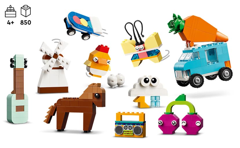 LEGO Classic Vibrant Creative Brick Box Building Blocks - Sensory & Learning Toys for Boys & Girls, Ages 4+ Years - Pretend Play Preschool Toys - Gift for Christmas - 11038