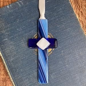 Sentimental Gift For Dad From Daughter Or Son For Father's Day/Christmas/Birthday- Handmade in USA Glass Cross with Poem- Gift for Dad Who Has Everything