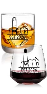 Christmas Gifts for Couples 2025,Wedding Gift, Wifey and Hubby Glasses Set,Bridal Shower Gifts for Bride and Groom, Newly-Married Anniversary for Him and Her,Mr and Mrs Gift,His and Hers Glass