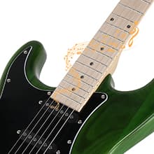 GLARRY Full Size Electric Guitar for Music Lover Beginner with 20W Amp and Accessories Pack Guitar Bag (GREEN, Left Handed 39")