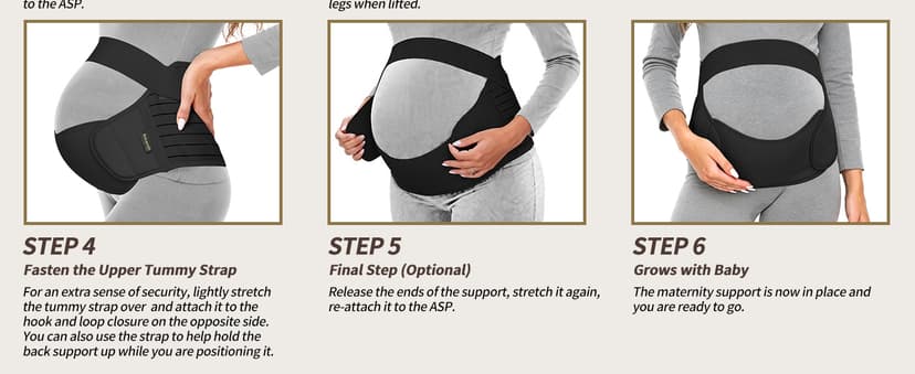 Pregnancy Support Belt Maternity Belly Band Pregnancy Belly Support Bands for Back/Pelvic/Hip Pain (M, Black) Maternity Belt Pregnancy Belly Band 3 in 1 Support Belt for Pregnant Women B09PZ5PSXW