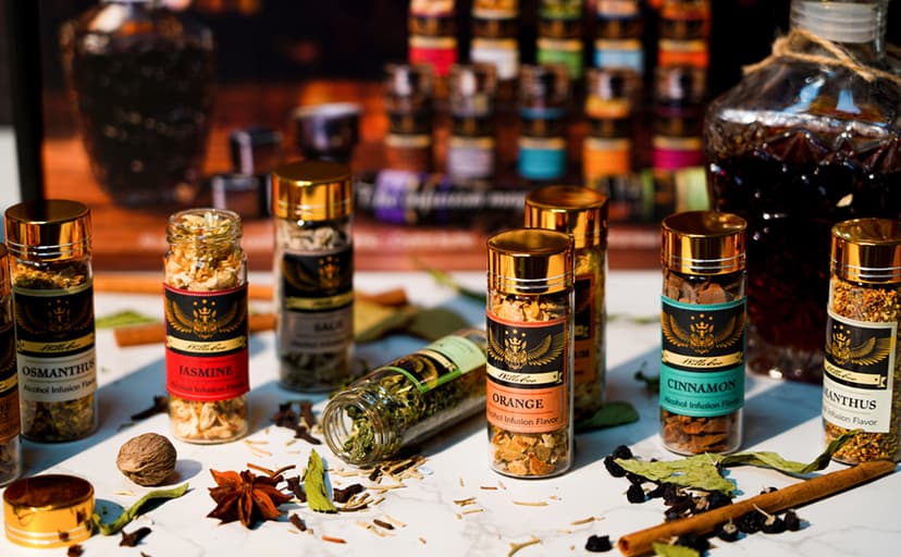 Alcohol Infusion Kit for Infusing Whiskey, Gin, Vodka, Tequila, Rum - DIY Your Own Flavored Spirits with Natural Ingredients - Anniversary, Birthday Gift for Men, Husband