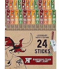 Righteous Felon Beef Jerky Variety Pack | Gluten Free Beef Jerky Snack Packs for Adults | High Protein, Keto-Friendly, Low Sugar | Made with Premium Meats | Gifts for Men | Sampler 8 Pack