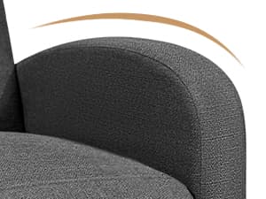 JUMMICO Recliner Chair Adjustable Home Theater Single Recliner Sofa Furniture with Thick Seat Cushion and Backrest Modern Living Room Recliners (Fabric, Aurora Grey)