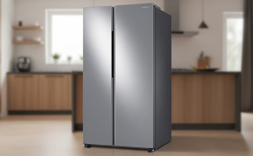 Samsung 28 cu. ft. Smart Side-by-Side Refrigerator with Large Capacity, Stainless Steel, RS28A500ASR/AA