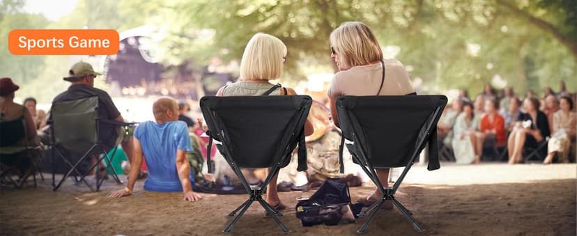 Raynesys 1 Pack Portable Camping Chair, Flexible 360° Rotation, Easy Carry, 8 Seconds Quick Setup Folding Camping Chair, 3.8Lb Lightweight Folding Chairs for Hiking, Beach, Sporting, Travel
