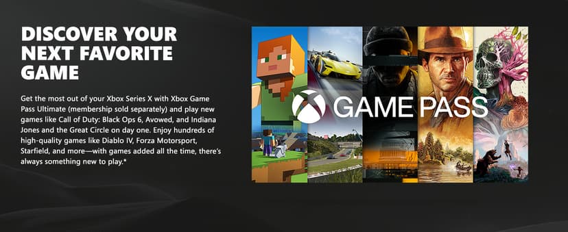 Xbox Series X - Gaming Console - 1TB SSD - Includes Wireless Controller - 4K Gaming - 120FPS - Carbon Black