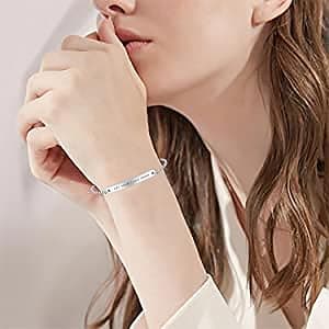SOUSYOKYOSAM Women Bracelets for Women, Stainless Steel Inspiration Motivational Jewelry Gifts for Girl B07SLKDT79