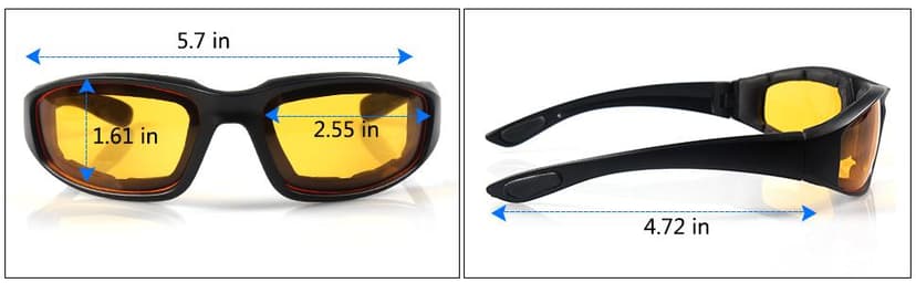 3 Pair Motorcycle Riding Glasses Padding Goggles UV Protection Dustproof Windproof Motorcycle Sunglasses for Outdoor Actives