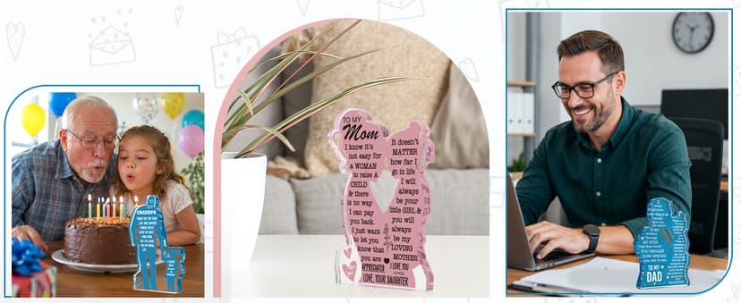 Mom Gifts from Daughter Christmas Gift for Mom, Mom Birthday Ideas Gift Cool Mother's Day Gifts from Daughter Best Mom Ever Gifts New Mom Single Mom Christmas 2024 Acrylic Plaque Sign 5x3in