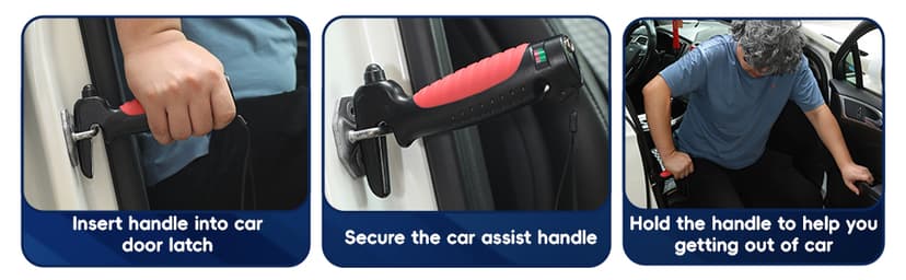 4 in 1 Car Handle Assist for Elderly Car Door Handle - Multifunction Car Transfer Aid - Help Elderly Get Out of Car, Auto Cane Portable Vehicle Support Handle for Seniors, Handicapped, Max 450 Pounds B0D6YV73LJ