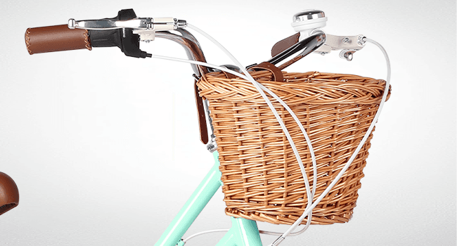 Glerc 20 24 26 Inch Beach Cruiser Bike, 6-Speed Hybrid City Bicycle for Girls Youth and Over 6 Years Old, Missy Bike with Wicker Basket & Lightweight, Multiple Colors