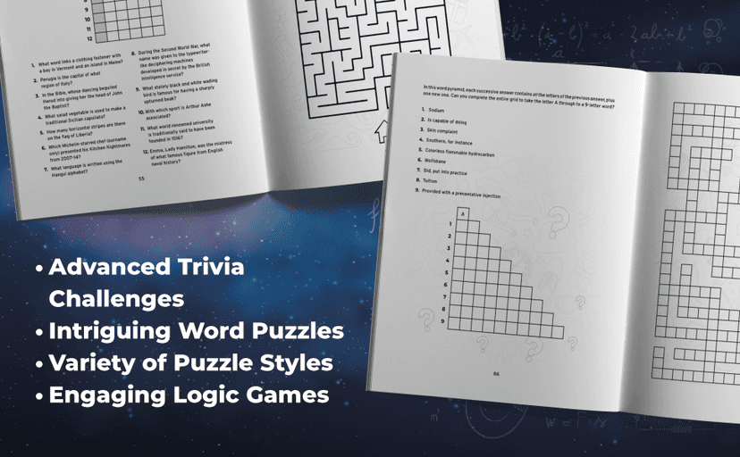 The Ultimate Activity Book for Intelligent Men: Tricky Brain Teasers, Mind Games and Logic Puzzle Book for Adults (Perfect Gift for Men)