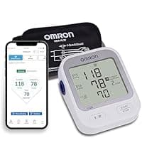 OMRON Silver Blood Pressure Monitor for Home Use & Upper Arm Blood Pressure Cuff - #1 Doctor & Pharmacist Recommended Brand - Clinically Validated - Connect App