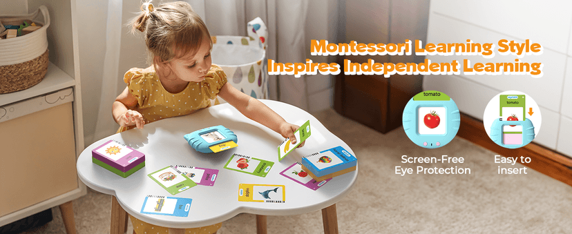 Montessori Language Learning Toys with 224 Words, Pocket Speech Therapy Toys, Sensory Learning Kit, Educational Toys for Kids Airbition Talking Flash Cards for Toddlers Ages 1‑4,224 Words English Blue B0CRYJB6GK