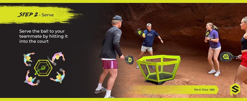 PaddleSmash - Pickleball Yard Game As Seen on Shark Tank - Beach, Backyard, Tailgate & Lawn, Outdoor Activities for Adults and Family - Easy Assembly