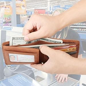 HIMI Wallet for Men-Genuine Leather RFID Blocking Bifold Stylish Wallet With 2 ID Window