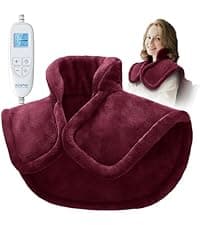 RENPHO Electric Heating Pad for Back Pain Relief, Birthday Gifts for Women Men Mom Dad Elderly, FSA Eligible Items Only List, Large Heat Pad for Neck and Shoulders, 24"x33", ETL Certified, Gray