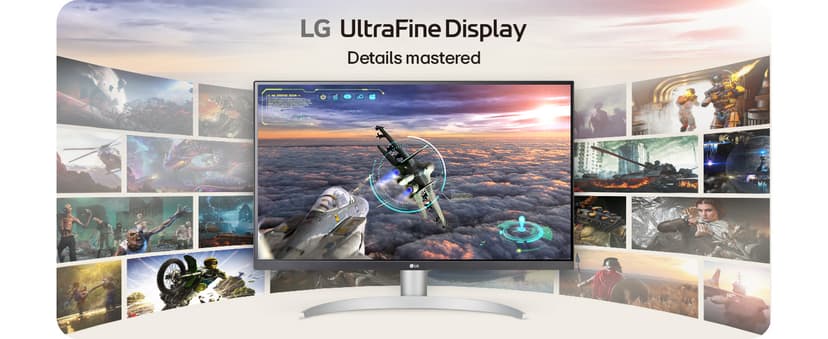 LG 27UP650K-W 27-inch Ultrafine 4K UHD (3840 x 2160) IPS Computer Monitor, 60Hz, 5ms, DisplayHDR 400, Reader Mode, Flicker Safe, HDMI, DisplayPort, Tilt/Height/Pivot Adjustable Stand, White