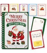 5x7 Inches Christmas Gift Card Book For Teens, Adults, Kids; Easy to Gift, Teen Girl Gifts Trendy Stuff, Stocking Stuffers Merry Christmas Gift Card Book For Teens, Adults - 24 Pages Gift Card Book B0HBPYN1SW