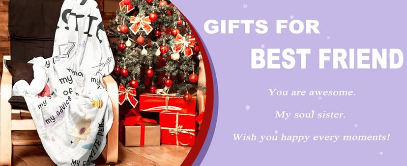 Best Friend Birthday Gifts for Women, Gifts for Best Friend Woman, Bestie Gift for Women, Friendship Gift for Woman, to My Bestie Present Blanket 50"X60"