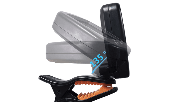 Ranch Guitar Tuner Clip On for Acoustic/Electric Guitar, Ukulele, Violin, Bass, Banjo - Fast & Accurate Chromatic Tuner with Noise Immunity Durable String Instrument Tuners - Classic Black