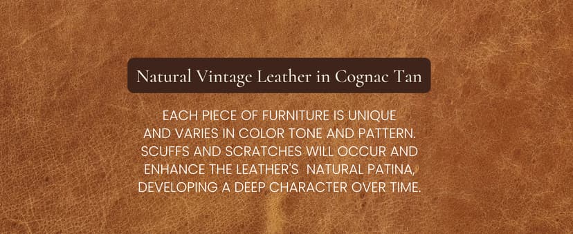 POLY & BARK Essex 89” Full-Grain Italian Leather Sofa – Tufted Back, Feather-Down Comfort, Solid Wood Frame, Cognac Tan